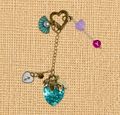 VB07-Tropical Pearl Strawberry Charm Keychain
