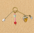 VB08-Tropical Strawberry Pearl Charm Keychain