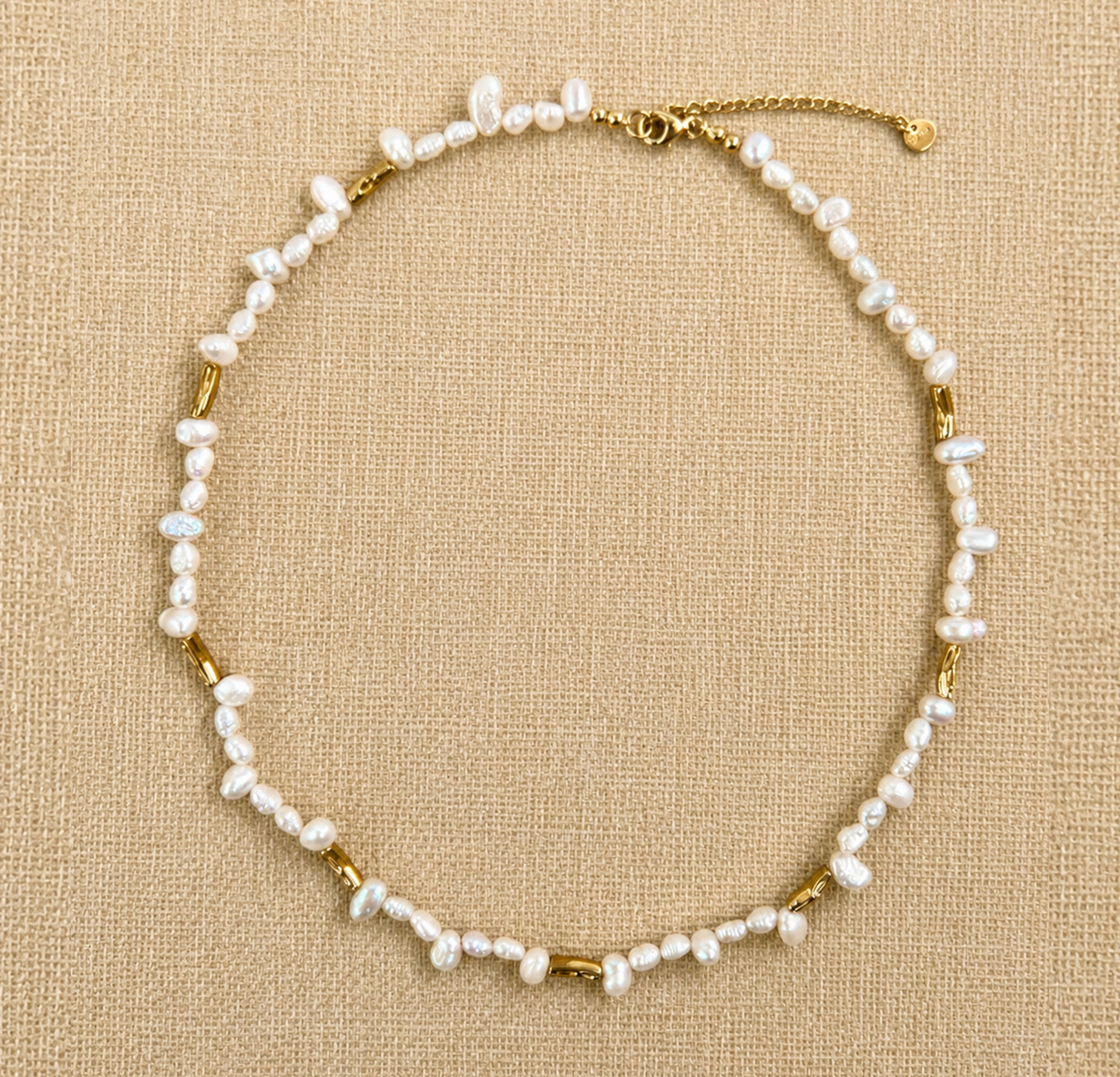 VB13-Irregularly Shaped Baroque Pearl Necklace