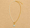 VB17-Coastal Pearl Charm Necklace