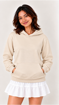 Custom Women's Hoodie-Beige