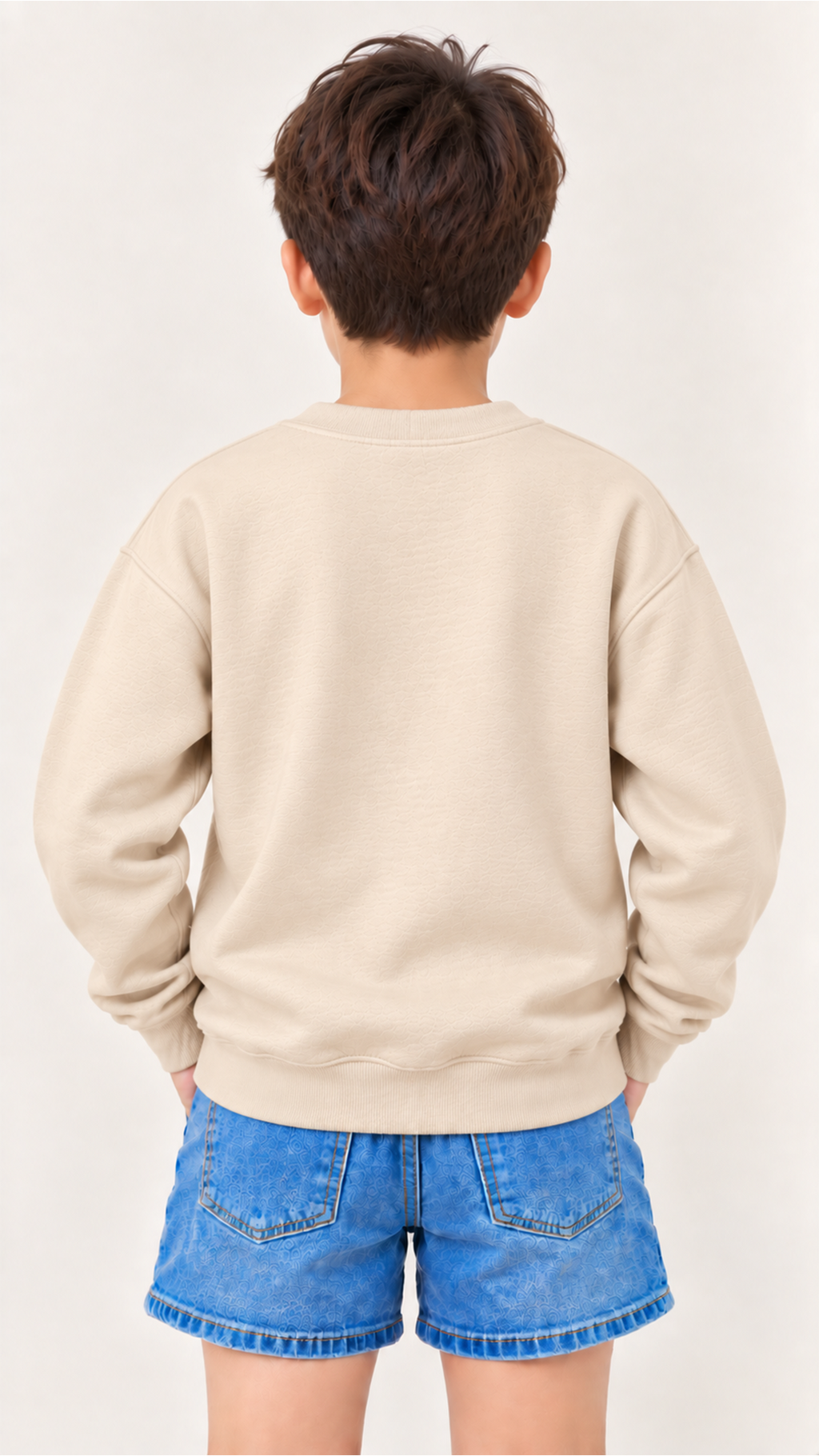 Custom Youth Boy Sweatshirt-Beige
