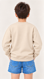 Custom Youth Boy Sweatshirt-Beige