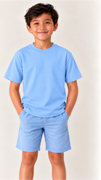 Custom Youth Boy T-Shirt-Blue