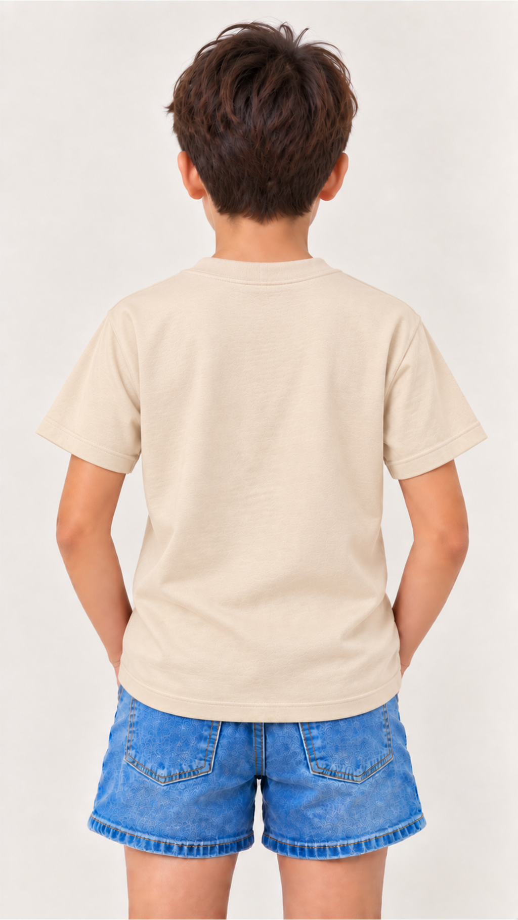 Custom Youth Boy T-Shirt-Beige