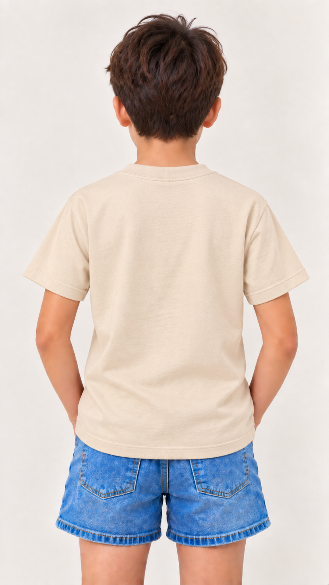 Custom Youth Boy T-Shirt-Beige