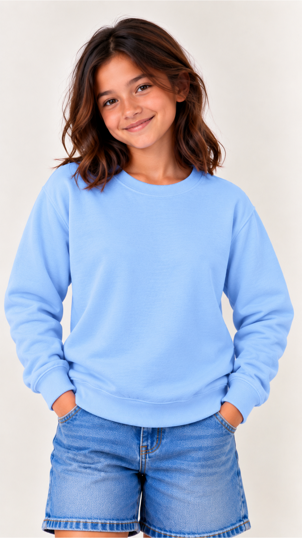 Custom Youth Girl Sweatshirt-Blue
