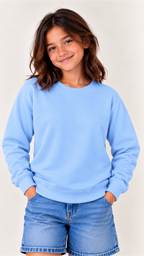 Custom Youth Girl Sweatshirt-Blue