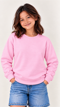 Custom Youth Girl Sweatshirt-Pink