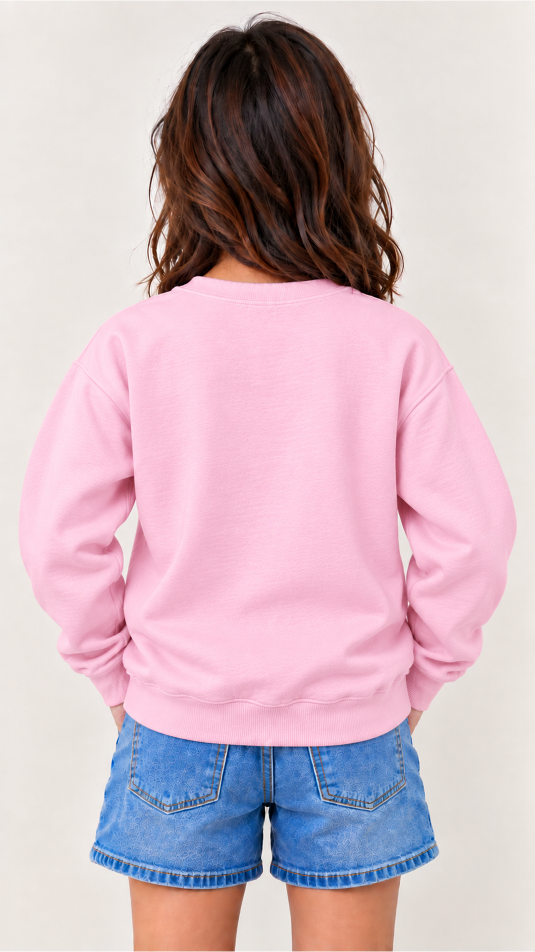 Custom Youth Girl Sweatshirt-Pink