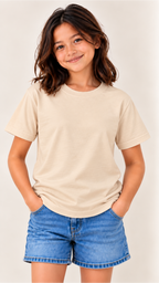 Custom Youth Girl T-Shirt-Beige