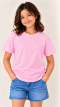 Custom Youth Girl T-Shirt-Pink