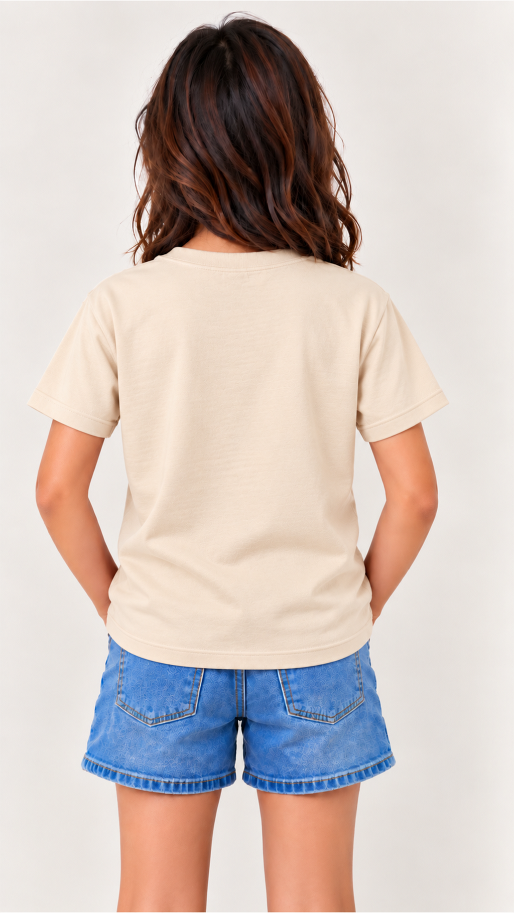 Custom Youth Girl T-Shirt-Beige