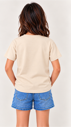 Custom Youth Girl T-Shirt-Beige