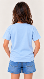 Custom Youth Girl T-Shirt-Blue