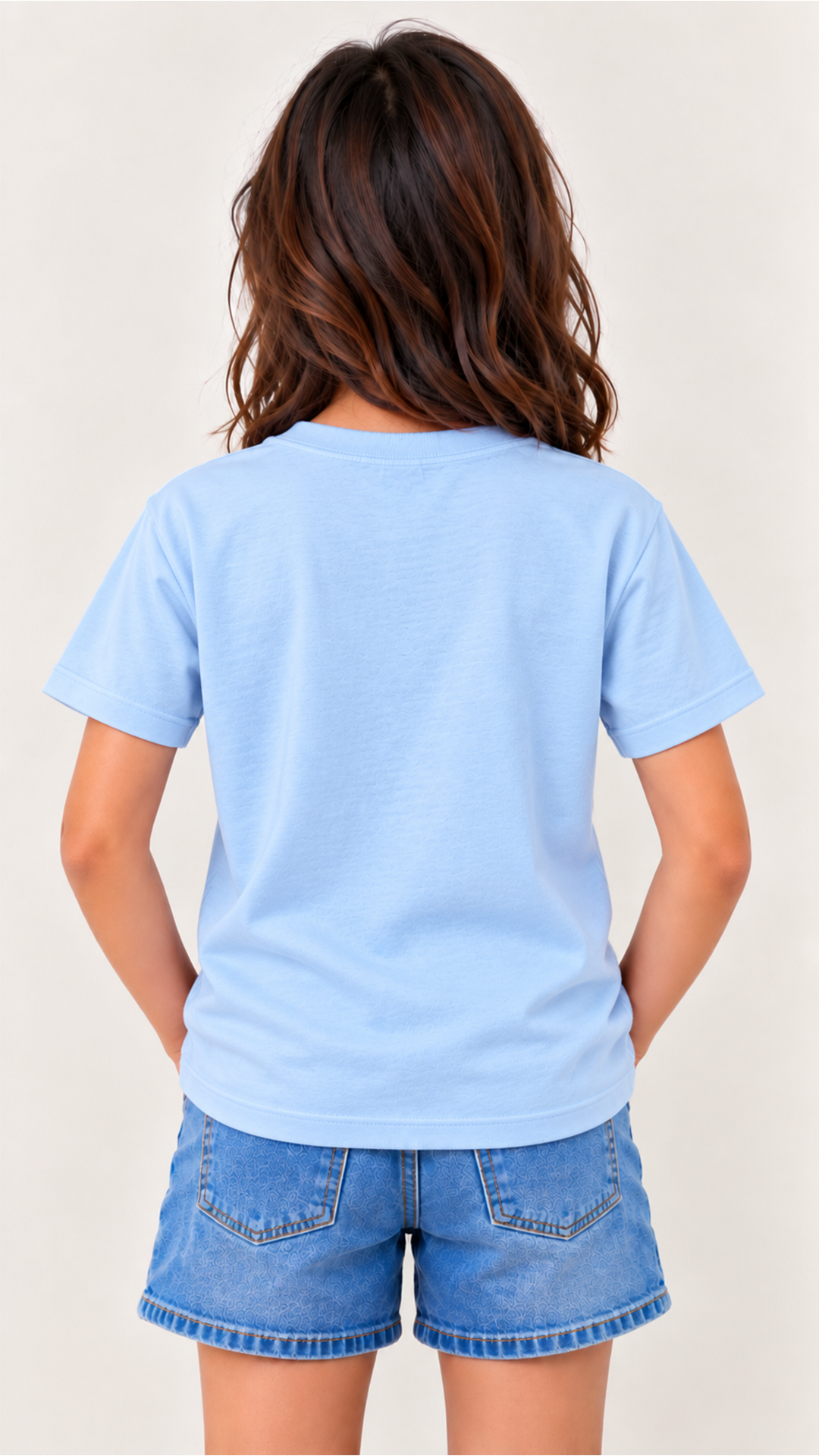 Custom Youth Girl T-Shirt-Blue