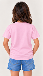 Custom Youth Girl T-Shirt-Pink