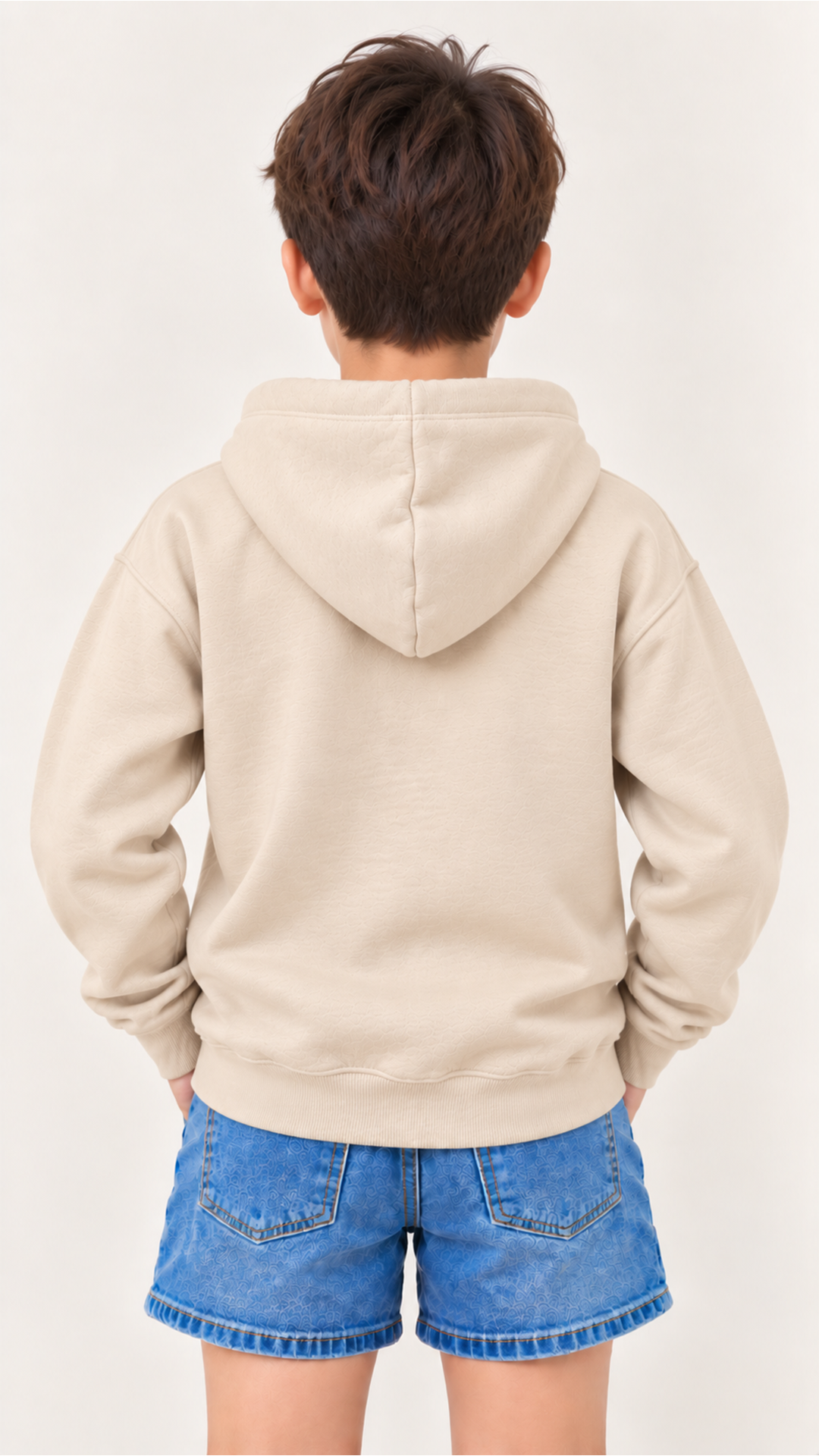 Custom Youth Boy Hoodie-Beige