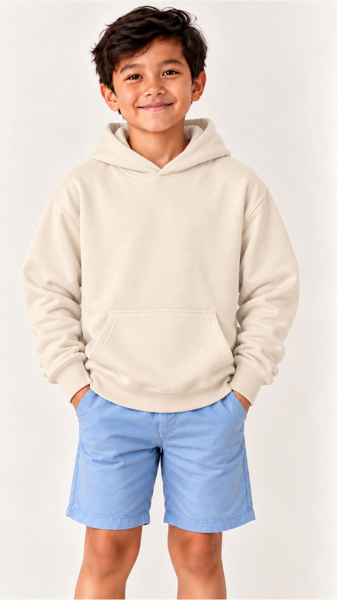 Custom Youth Boy Hoodie-Beige