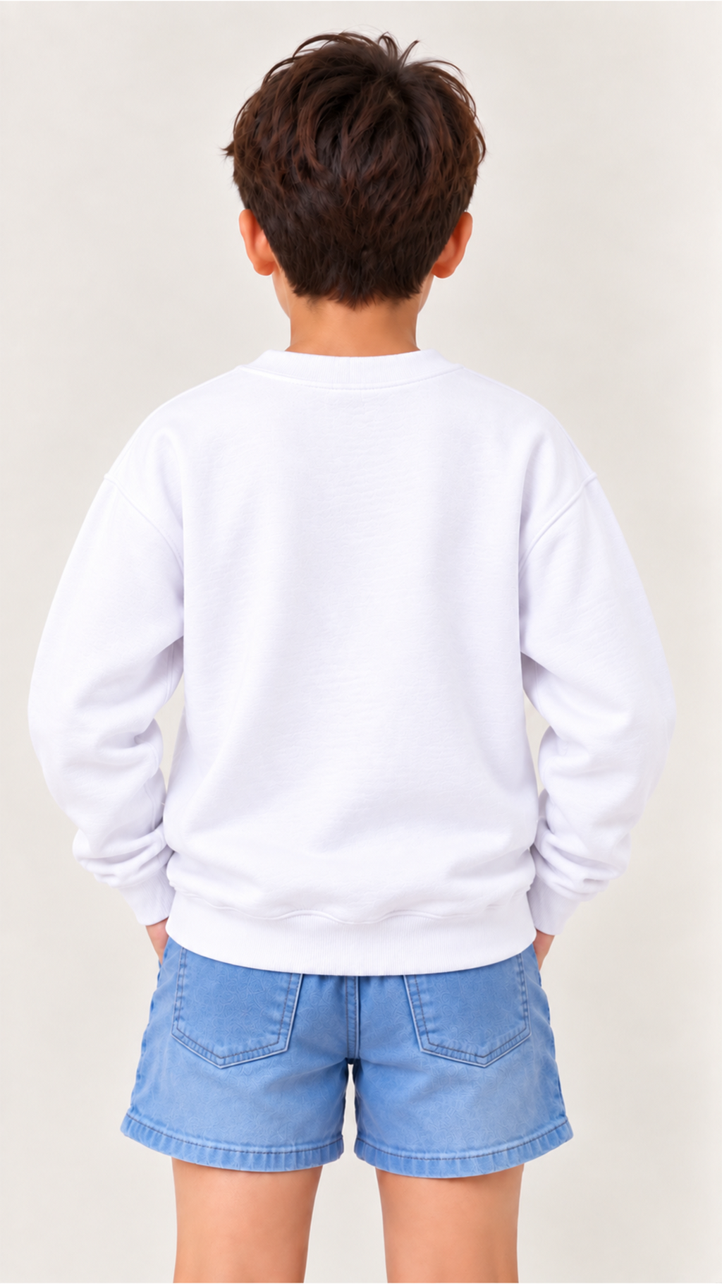 Custom Youth Boy Sweatshirt-White