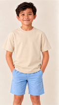 Custom Youth Boy T-Shirt-Beige