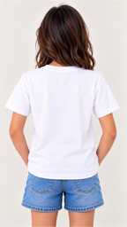 Custom Youth Girl T-Shirt-White