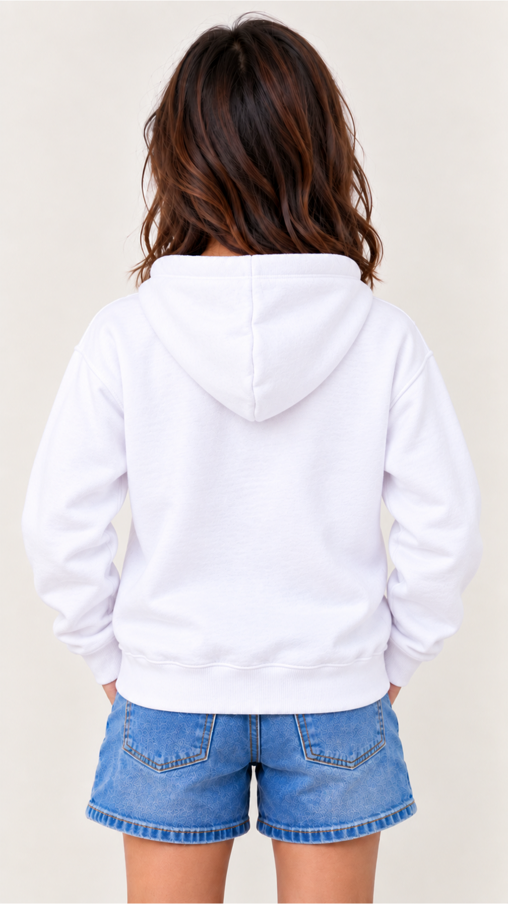 Custom Youth Girl Hoodie-White