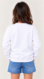 Custom Youth Girl Sweatshirt-White