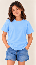 Custom Youth Girl T-Shirt-Blue