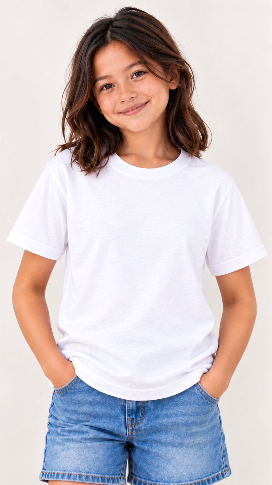 Custom Youth Girl T-Shirt-White
